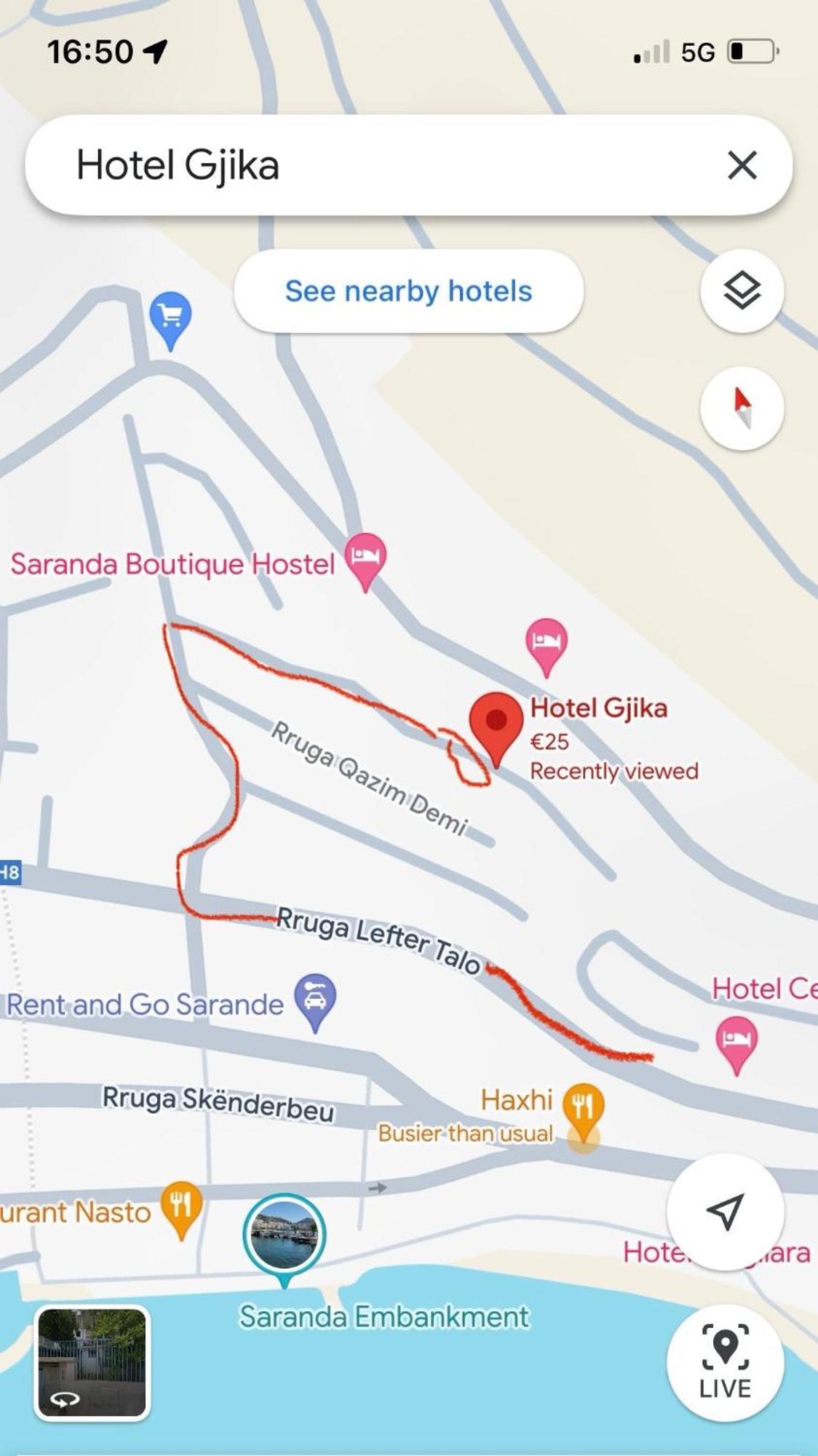 Hotel Gjika Saranda Kültér fotó